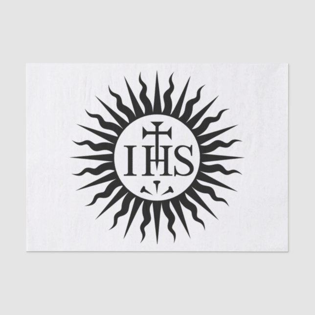 Emblem of the Society of Jesus  Tissue Paper (Front)