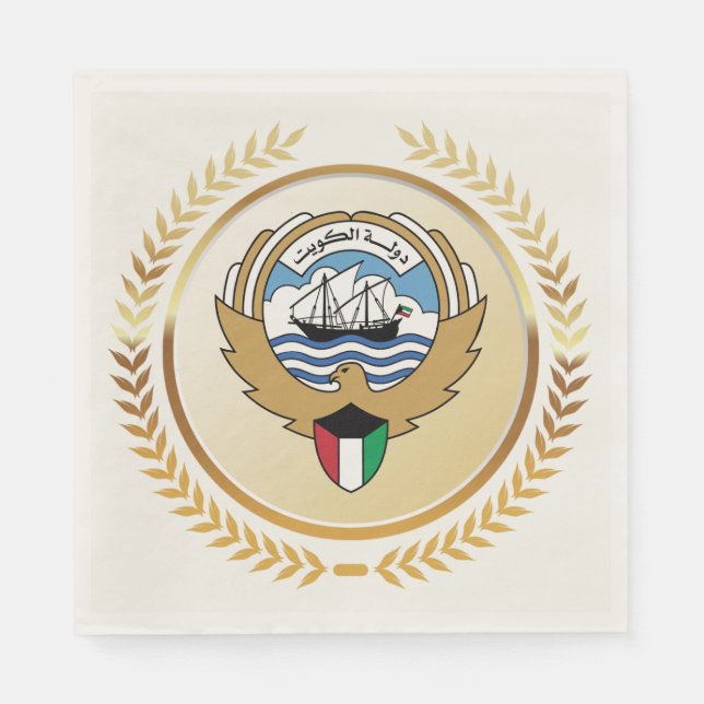 Emblem of The State of Kuwait Napkin (Front)
