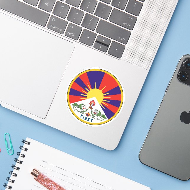 Emblem of Tibet (Laptop w/ iPhone)