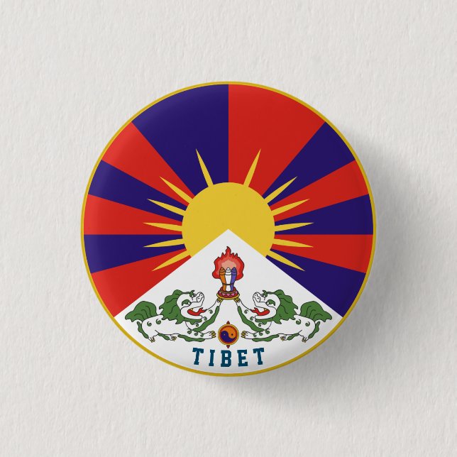 Emblem of Tibet 3 Cm Round Badge (Front)