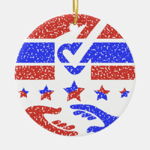 Emblem of Unity - Celebrating Collaborative Trust Ceramic Ornament