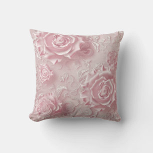  Embossed 3D Rose Floral  Cushion