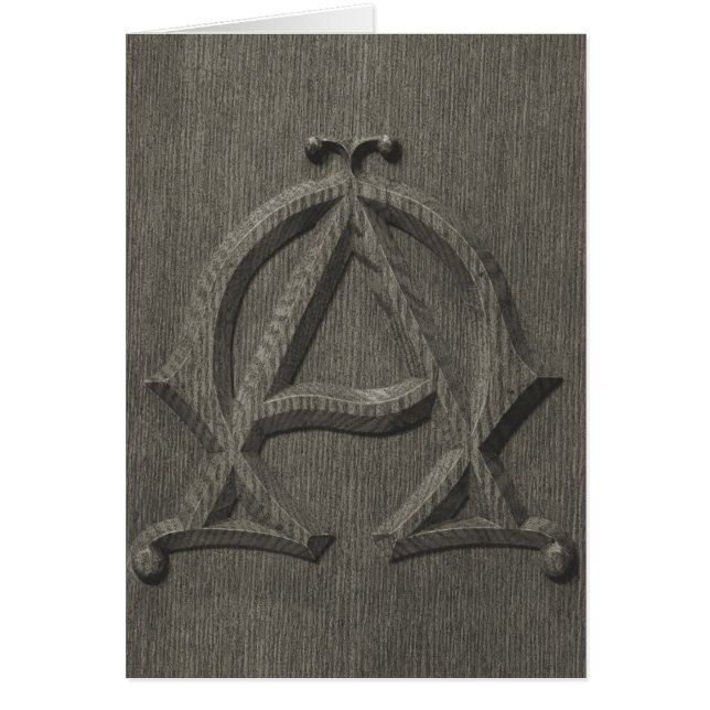Embossed Alpha Omega Card (Front)