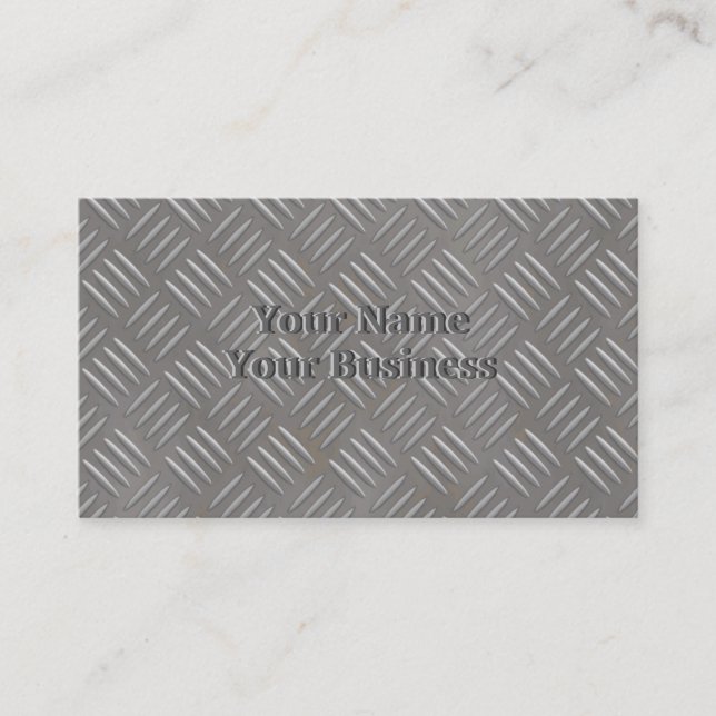Embossed Aluminium Metal Look Custom Business Card (Front)