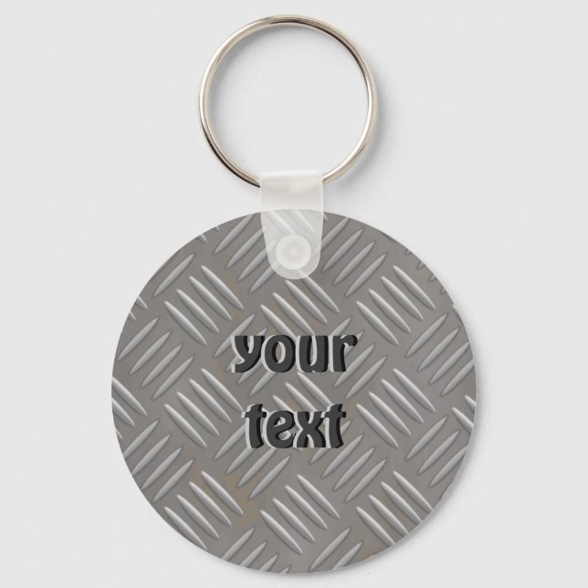 Embossed Aluminium Metal Look Custom Key Ring (Front)