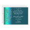 Embossed  Aqua Classic Wedding invitation