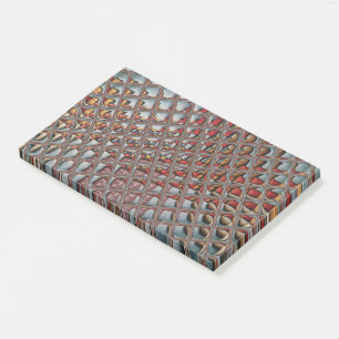 Embossed Ash Grey Maroon Chequered: A Modern Art Post-it Notes