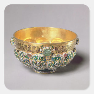 Embossed bowl set square sticker