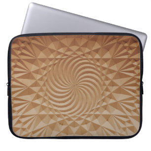 Embossed brown surface laptop sleeve