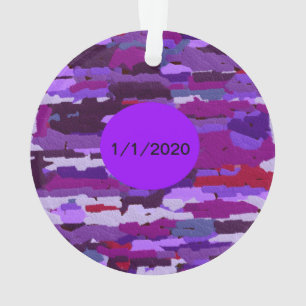 Embossed Chalk Shades of Purple and Red Ornament
