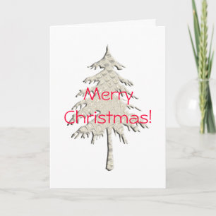 Embossed Christmas Tree! Holiday Card