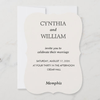 Embossed Cutout - Wedding Invitation