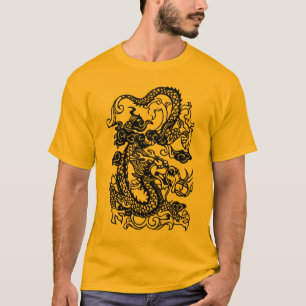Embossed Dragon on Tangerine T shirt
