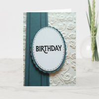 Embossed Floral Birthday Card