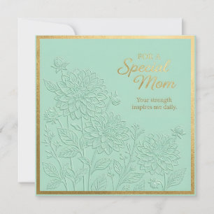 Embossed Floral Mother's Day Card