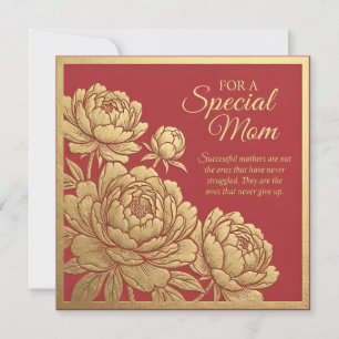 Embossed Floral Mother's Day Card