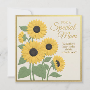Embossed Floral Mother's Day Card
