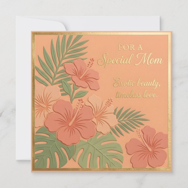 Embossed Floral Mother's Day Card (Front)