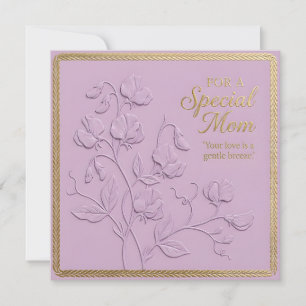 Embossed Floral Mother's Day Card