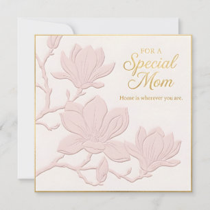 Embossed Floral Mother's Day Card