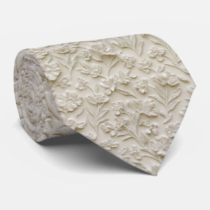Embossed Floral Texture Pattern Tie