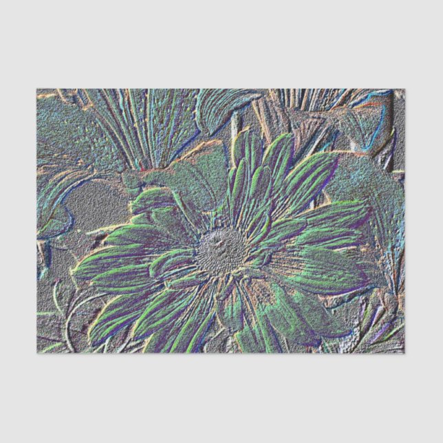 Embossed Flowers Tissue Paper (Front)