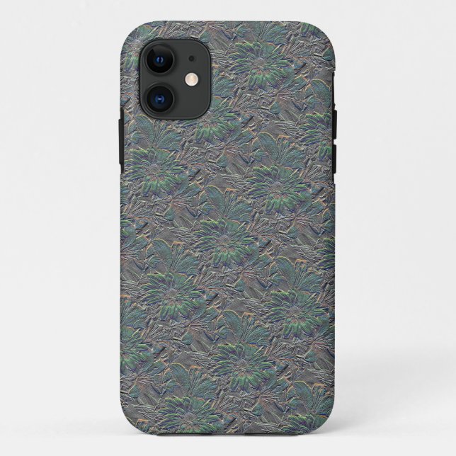 Embossed Flowers with Colour Case-Mate iPhone Case (Back)