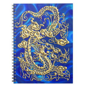 Embossed Gold Dragon Notebook