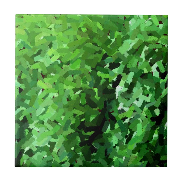 Embossed green grass #0448 ceramic tile (Front)