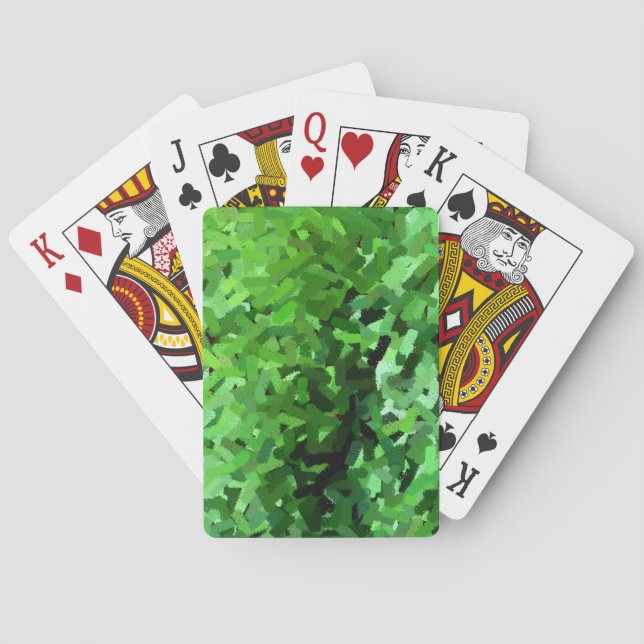 Embossed green grass #0448 playing cards (Back)