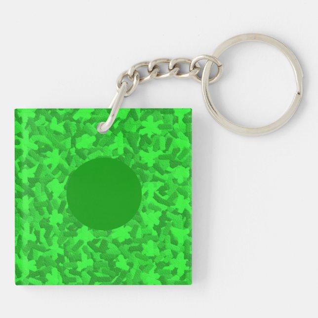 Embossed Greenery Key Ring (Back)