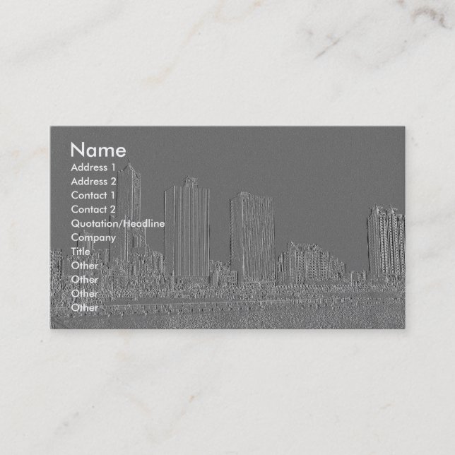 Embossed Harbour City/ Business Card (Front)