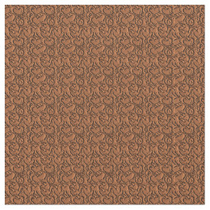 Embossed Hearts FABRIC, 05-Brown Fabric