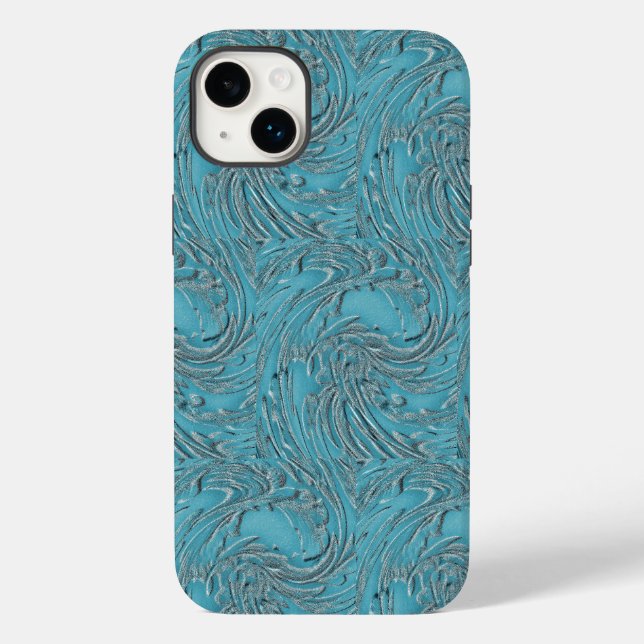 Embossed In Teal Case-Mate iPhone Case (Back)