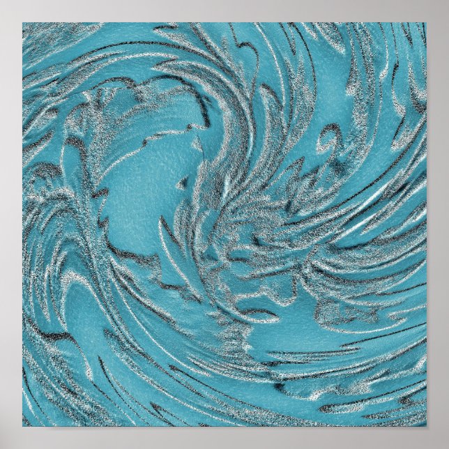 Embossed In Teal Poster (Front)