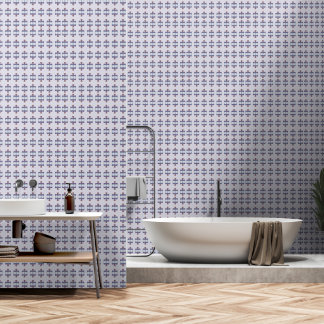 Embossed Indigo Gradient Paw Print Dog Outline Wallpaper