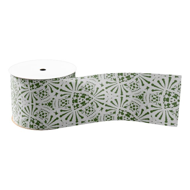 Embossed lace paper grosgrain ribbon (Spool)
