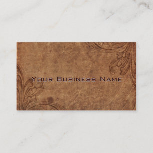 Embossed Leather Look Corporate Business Card