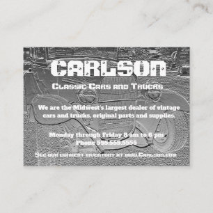 Embossed Look Classic Car Business Card