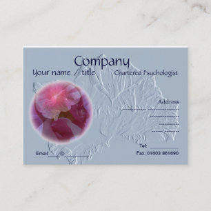 Embossed look rose business card