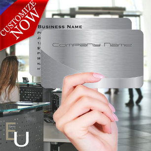 Embossed Look Silver Modern Corporate Business Business Card