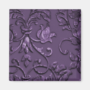Embossed Metallic Damask Magnet