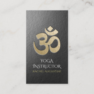 Embossed OM Symbol YOGA Instructor Appointment Card