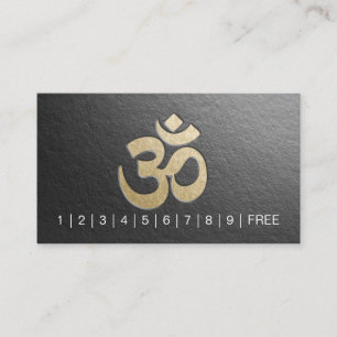 Embossed OM Symbol YOGA Instructor Loyalty Punch Card