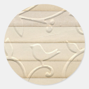 Embossed Paper Design Classic Round Sticker