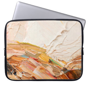 Embossed pasty oil paints and reliefs. Primary col Laptop Sleeve