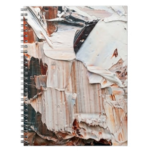 Embossed pasty oil paints and reliefs. Primary col Notebook