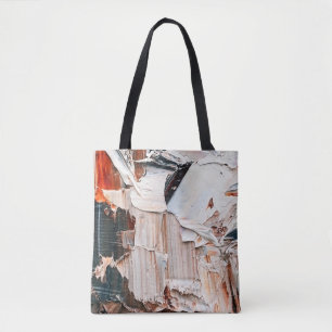 Embossed pasty oil paints and reliefs. Primary col Tote Bag