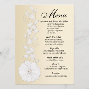 Embossed Posy w/Pearl Menu