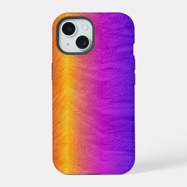Embossed Rainbow iPhone 15 Case (Back)